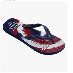 Havaianas Unisex-Child Marvel Logomania Sandal Tranquility blue flip flop sz 9